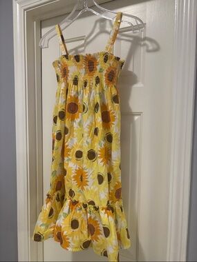 Girls Hanna Andersson Sunflower Smocked Sundress
